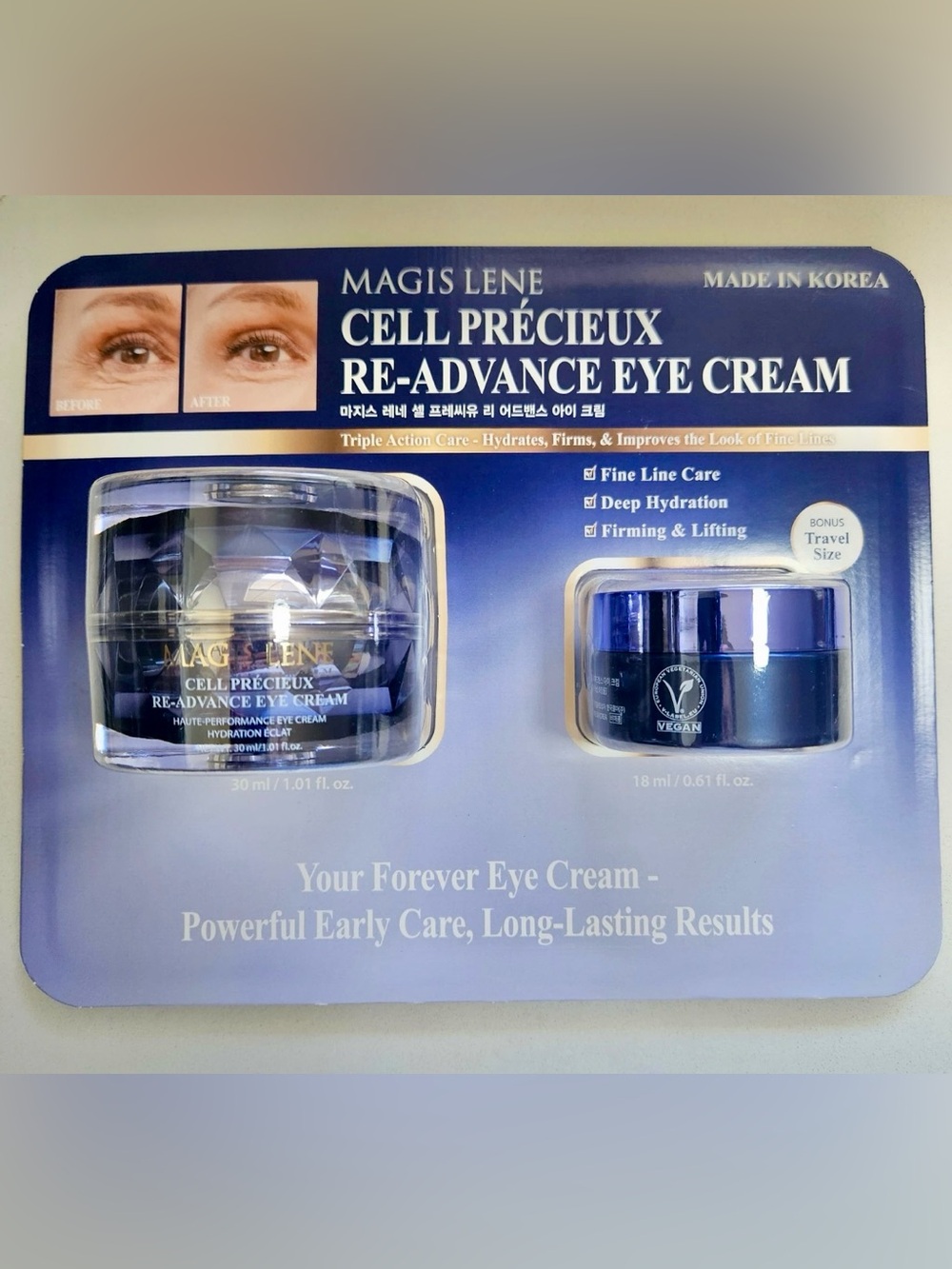 Magis Lene Cell Precieux Re-Advance Eye Cream 2 Pc Set 1.01 oz + 0.61 oz OB FS